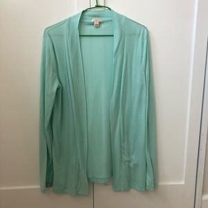 Light green cardigan